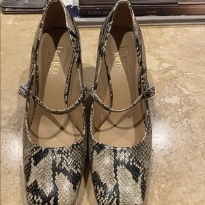 Franco Sarto Snakeskin Mary Jane Heels